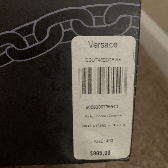 - Authentic Versace chain Reaction Sneakers - Picture 9 of 9